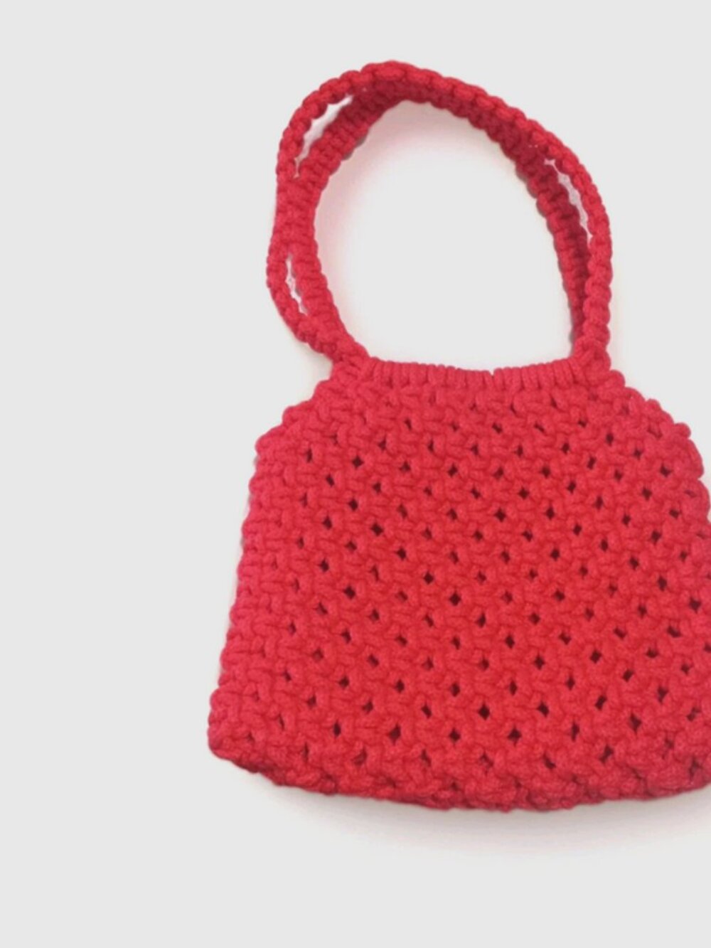 Carmen Rope bag red crochet shoulder bag womans handbag